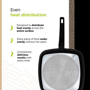 BE | LIVING Delight Series Grill Pan Ø 28 cm – Black