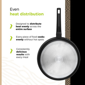 BE | LIVING Delight Series Sauté Pan with Lid – Ø 28 cm – Black