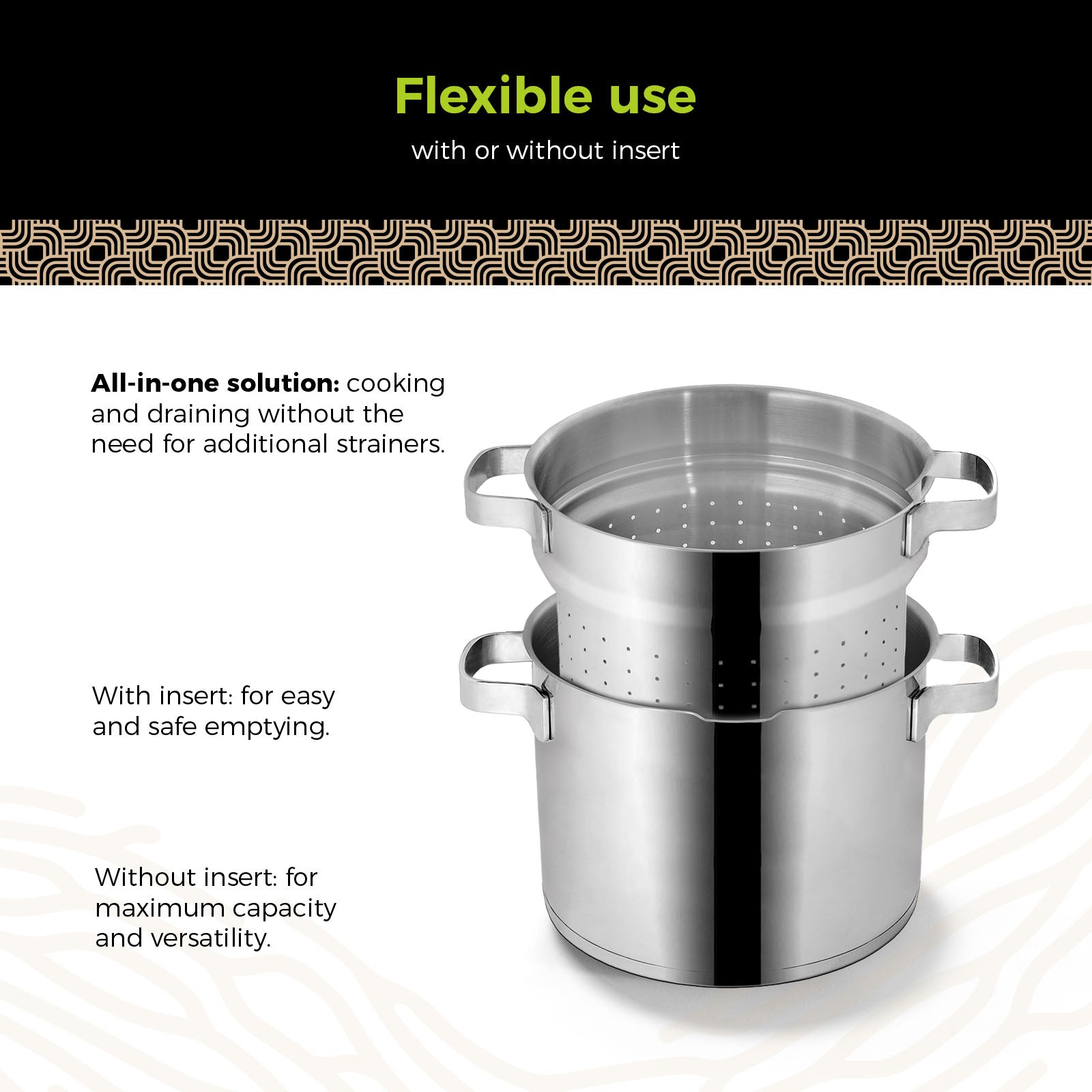 ecomposer-3Pcs Pasta Pan 