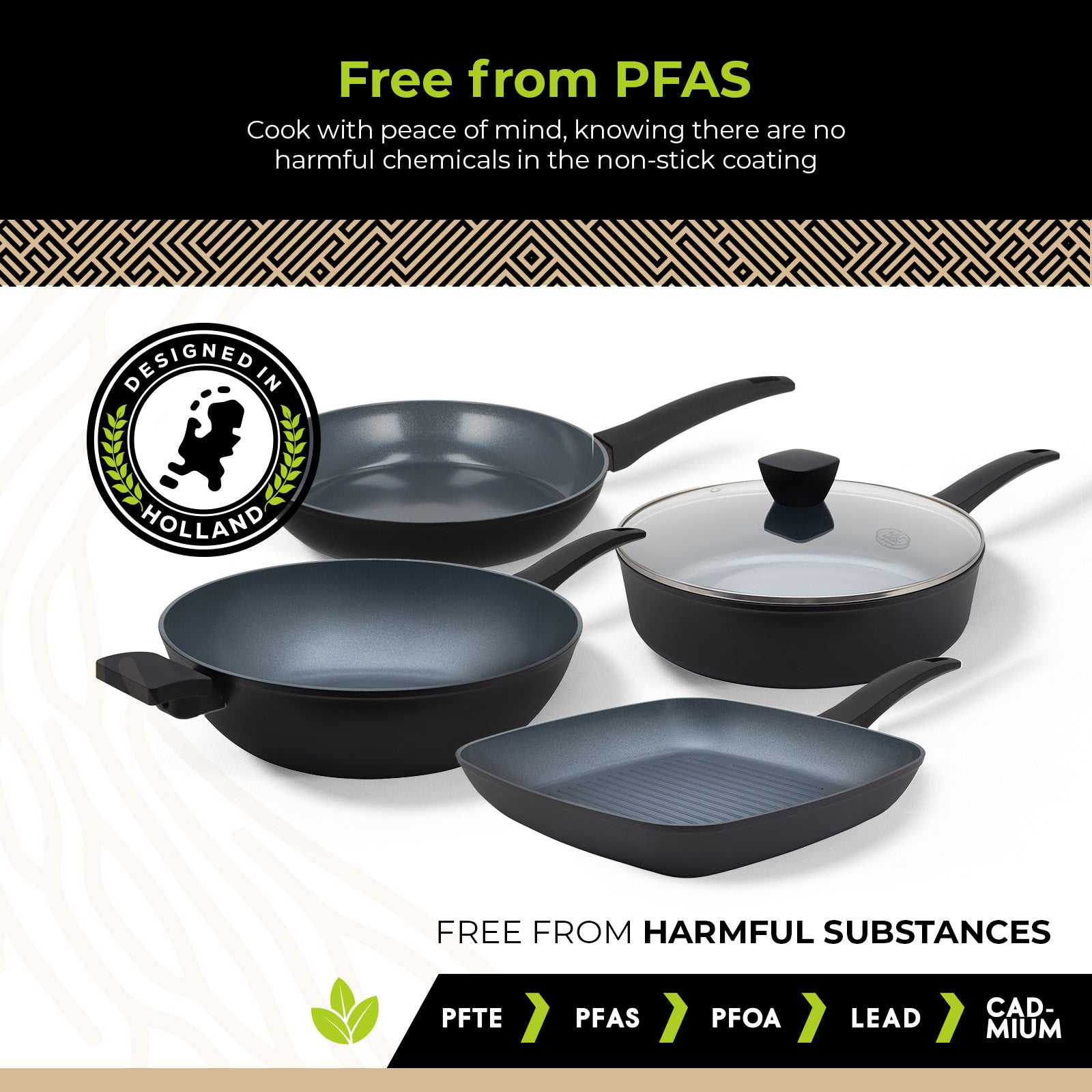 BE | LIVING Delight Series Pan Set - 6 Pieces