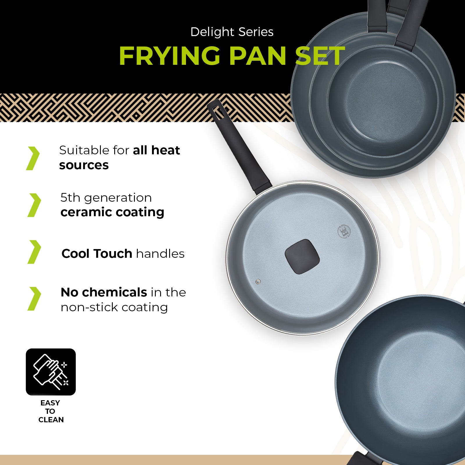BE | LIVING Delight Series Pan Set - 5 Pieces
