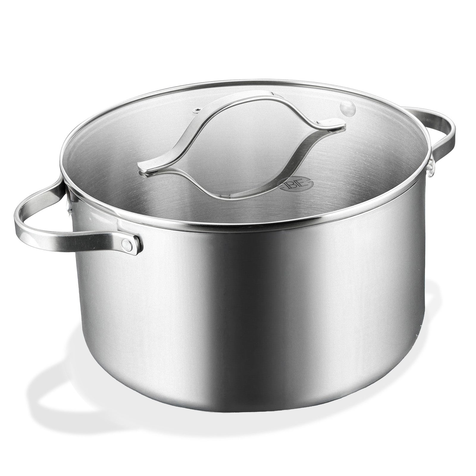BE | LIVING Essential Series Tri-Ply Stainless Steel Stock Pot with Lid 10"