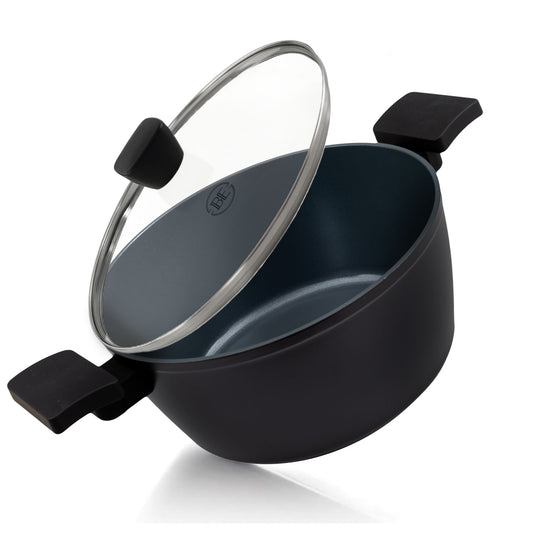 BE | LIVING Delight Series Casserole with Lid – Ø 24 cm – Black