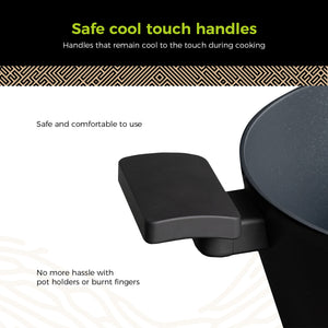 BE | LIVING Delight Series Casserole with Lid – Ø 24 cm – Black
