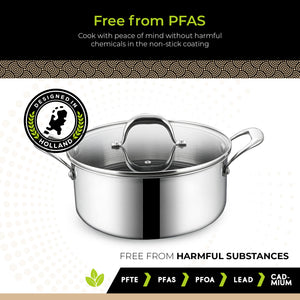BE | LIVING CIRCLAD Series 5-Quart Hybrid Nonstick Casserole with Lid 9.5"