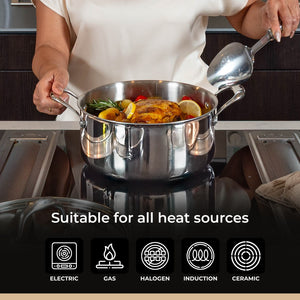 BE | LIVING CIRCLAD Series 5-Quart Hybrid Nonstick Casserole with Lid 9.5"