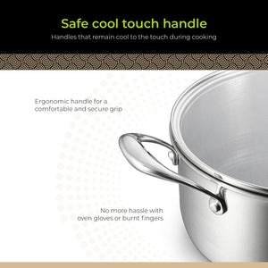 BE | LIVING CIRCLAD Series 5-Quart Hybrid Nonstick Casserole with Lid 9.5"