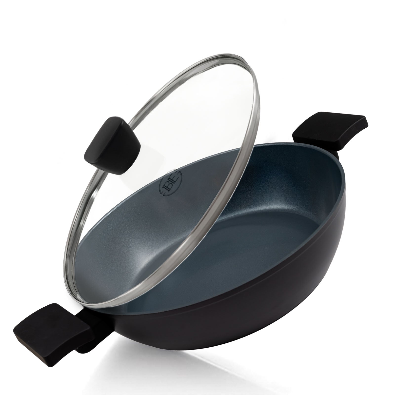 BE | LIVING Delight Series Low Casserole with Lid – Ø 28 cm – Black