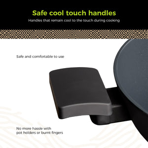 BE | LIVING Delight Series Low Casserole with Lid – Ø 28 cm – Black
