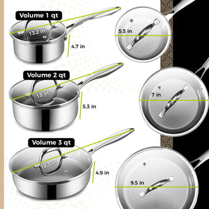 BE | LIVING CIRCLAD Series 12-Piece Nonstick Cookware Set