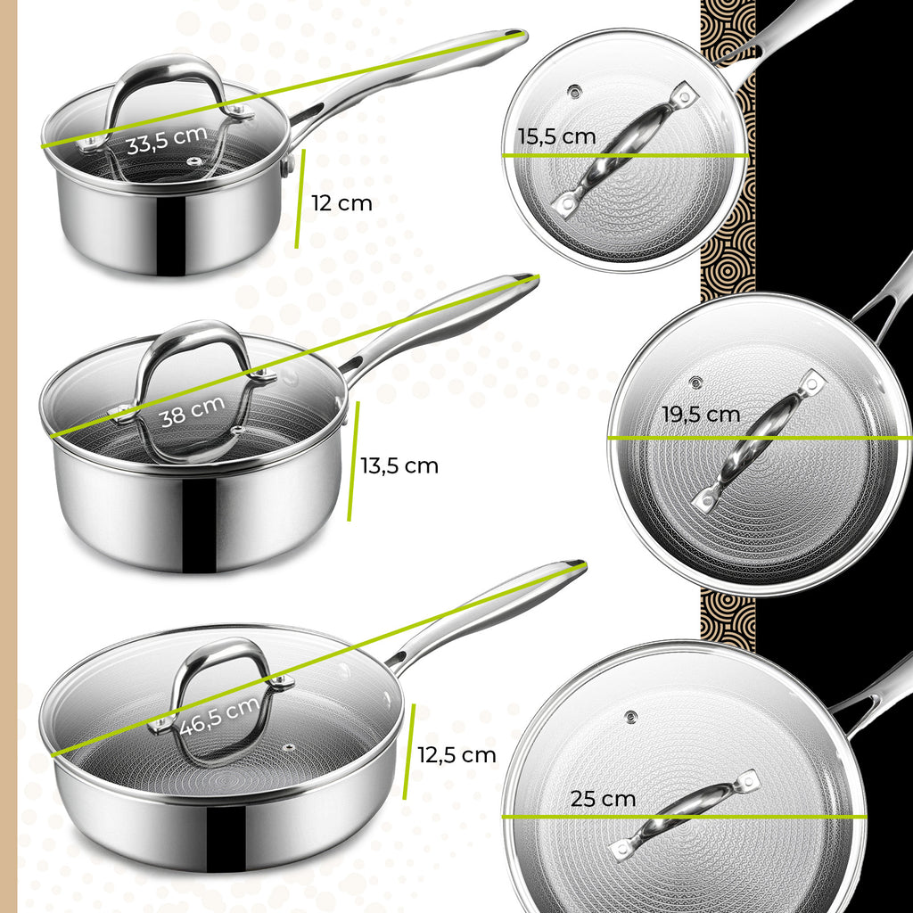 BE Living CIRCLAD Series 12-Piece Nonstick Cookware Set