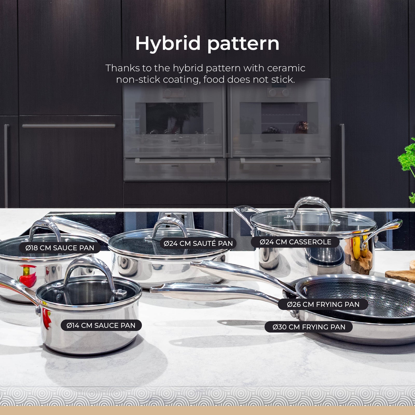 BE | LIVING CIRCLAD Series 12-Piece Nonstick Cookware Set
