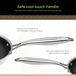 BE | LIVING CIRCLAD Series 2-Piece Stainless Steel Nonstick Fry Pan Set 10" and 12"
