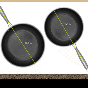 BE | LIVING CIRCLAD Series 2-Piece Stainless Steel Nonstick Fry Pan Set 10" and 12"
