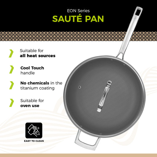 BE Living Eon Series Sauté Pan with Lid 5 qt / Ø 11" (Titanium)