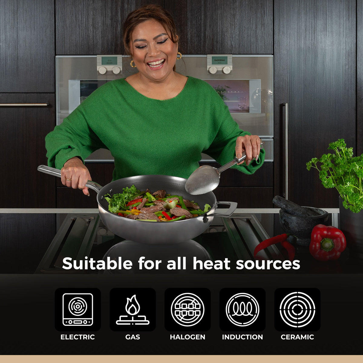 BE Living Eon Series Sauté Pan with Lid 5 qt / Ø 11" (Titanium)