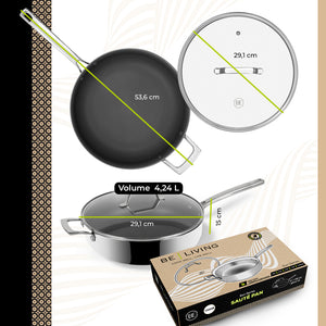 BE Living Eon Series Sauté Pan with Lid 5 qt / Ø 11" (Titanium)