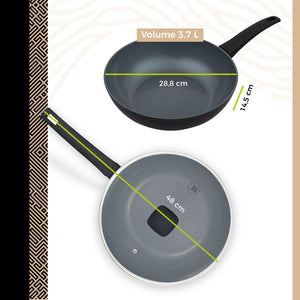 BE | LIVING Delight Series Wok with lid Ø 28 cm